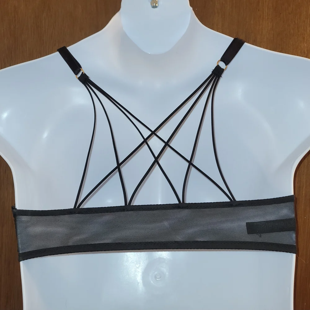Victoria's Secret Black‎ and White Starburst Bralette